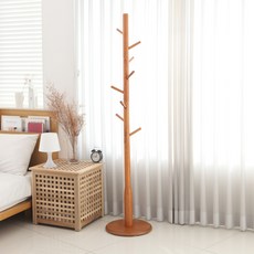 Jeongri In Hom 在家裡整理簡單的白蠟木硬木立式衣架, 棕色506