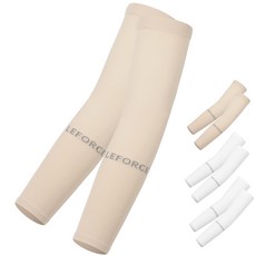 르포스 심리스 자외선차단 쿨토시 팔토시, 4세트, 스킨2+화이트2