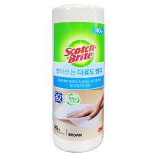 3M 빨아쓰는 다용도 행주 브라운 40매(5257), 1개