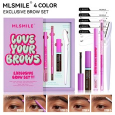 眉部彩妝5件套組 染眉膏 定型眉膠 修眉刀 10張眉卡 眉筆 化妝品套裝, 1個, C套裝#（產品僅供出口銷售，購買等,1.9g