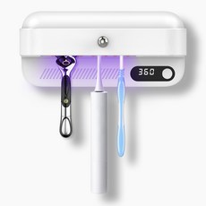 APEXSO 칫솔살균기 무선 가정용 다인용 uv직외선 건조 화장실 부착형 선물, 화이트