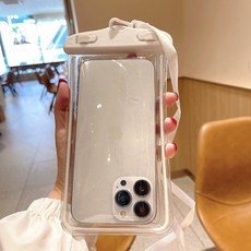 可觸屏防水手機袋 超大容量防水腰包 手機防水袋 手機袋 手機防水套 防水袋 防水手機套 可觸控 遊泳手機防水袋, 1個, LX 普通款 簡約透明