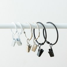할메이드 커튼 압축봉 링 고리 걸이 오픈형 링집게 5P, 실버, 1세트, 오픈링집게 5P 소(25mm)