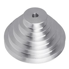 알루미늄 A형 5단 파고다 풀리 휠 외경 150mm 내경 14mm~28mm V형 타이밍 벨트 호환, 7.19mm