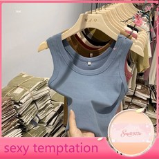 夏季螺紋休閒運動背心-舒適透氣無鋼圈百搭款