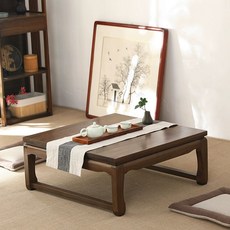 다과상 손님 작은 다도 좌상 직사각형 접이식 트레이 다다미 직사각형 테이블 50 x 40x30cm 완전 조립 완료, 직사각형 테이블 100 x 55x30cm