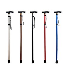 다온 어르신 지팡이 초경량 알루미늄 4단 접이식, 블랙, 1개