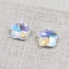 팬던트 작은사이즈 1 모음, ps-008  15mm꽃 AB 글라스