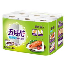 五月花超強韌廚房紙巾60組x6捲 廚房紙巾, 1個, 1串（店到店與超商取貨限一串）