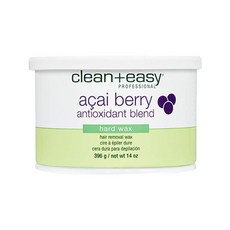 CLEAN 클린 + EASY 이지 브라질리언 왁스 - 친밀한 부위를 위한 하드 비키니 제모 거친 모발용 스트립 없는 포뮬러 414ml(14온스) 200336