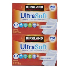 KIRKLAND SIGNATURE UltraSoft 柔軟烘衣紙 清新香氛, 250張 X 2入, 1套