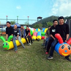 에어바운스 풍선 달리기게임 에어봉릴레이 운동회 환경 보호 워크샵, 어린이 5인용(이중테두리), 1개