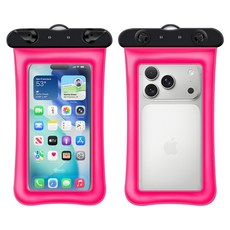 氣囊手機防水袋 全系列手機通用 浮潛 游泳, 1個, 粉色