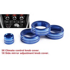 4入 藍色 中央空調 後視 旋鈕 飾蓋 鋁合金 覆蓋式黏貼安裝 適用 17-20 BRZ 86