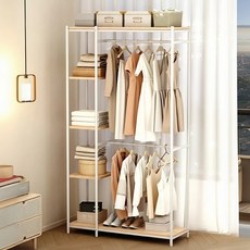 라온프리 철제 드레스룸 모던 시스템행거, 우드