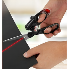 셔니엘 재봉 수선 전용 적외선 레이저 가위 스텐가위, 1개, 블랙