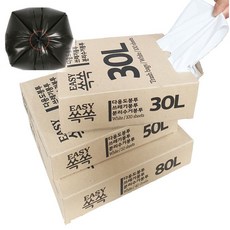 easy 쏙쏙 뽑아쓰는 다용도 배접 비닐 봉투 100p, 30L, 1개
