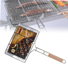 손잡이 사각석쇠 석쇠그릴 접이식 캠핑 숯불구이 고기 업소용석쇠, 본상품