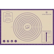 치수 미끄럼 방지 및 재사용 가능한 26x16인치 초두꺼운 실리콘 베이킹 매트 - 쿠키 빵 페이스트리용, Purple, 26"L x 16"W