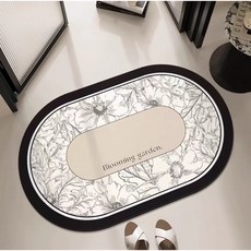 스토리원 U-SSAC109 1+1 빨아쓰는 타원형 규조토 화장실 발매트, 2개, 타원형B