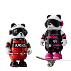 猫熊保溫杯316不銹鋼兒童吸管水杯大容量高顏值可愛水壺臺灣出貨, 530ml飛翔猫熊+杯帶+貼紙，waka能量猫熊保溫杯【316不銹鋼內膽×1個