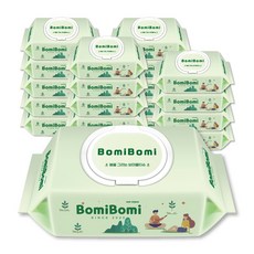 보미 유아 물티슈 캡형, 36g, 100매, 20개