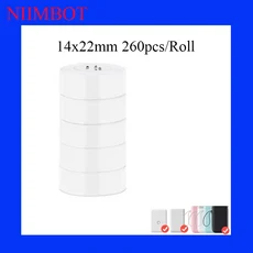 Niimbot D11 및 열 라벨 용지 가격 순수 색상 긁힘 14x22mm 롤 아님, 04 5Rolls14x22W