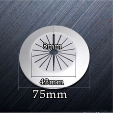 2pcs 플라스틱 벽 구멍 덕트 밸브 꼭지 온 플레이트 장식 각도 주방 액세서리 커버 스냅 파이프 샤워 플러그, 43 75mm White 2pcs