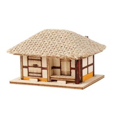 입체퍼즐 작은 내추럴목재 원목소재 두칸 나무재 영공방 1/150 초가 86535PC 1(pc), 1개