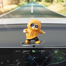 코코카템 차량용 내부 네비게이션 인테리어 소품 장식 피규어, 1개, 디스플레이형/허니 옐로우