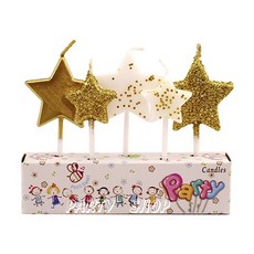 星星造型蠟燭 生日佈置 慶生派對 蛋糕裝飾 浪漫蠟燭, 1個, 金＿(不含運)未滿佰元不出貨, 金