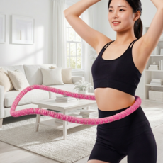 아크배라 다이어트 고탄성 훌라후프 무소음 스프링, 1개, 핑크, 1.5kg