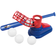 兒童棒球發射器組 手壓腳踩兩用 伸縮球棒 戶外運動玩具, 【現貨】腳踩式發球機, 1個