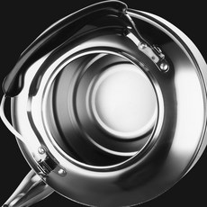 304不鏽鋼鳴笛燒水壺 家用耐用 電磁爐適用 大容量開水壺 201, 1個, 410材質薄厚 約裝3斤水-無配蓋子