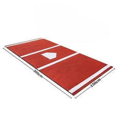 야구 배팅 미끄럼방지 매트 실외 150x300cm 레드 피칭 고탄성 제품 누구, 1개, 2. 150x300cm 그린/화이트