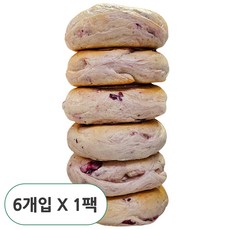 당일생산 DALDA 크랜베리 베이글 수제베이글, 6개, 110g