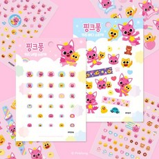 핑크퐁 키즈 네일스티커 & 바디스티커, PF02T - 신나는 멜로디 [바디], 색상, 1개