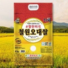 [철원미곡] 25년 철원평야 철원 오대쌀 4kg, 1개