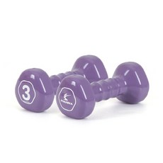 아이워너 PVC 삼각 컬러아령 3kg 스모키 라벤더 홈트레이닝 헬스 운동용품, 스모키라벤더