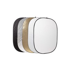 五合一反光板 60x90cm 橢圓形補光板 銀 金 白 黑 透光, 1個