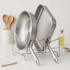 후라이팬 정리대 7mm 6mm 5mm 국산 프리미엄 통스텐 흔들림방지 튼튼구조, 1개, 일체형, 2단