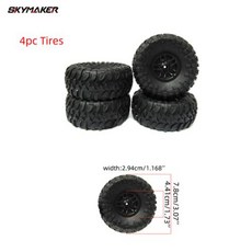 Rc 자동차 고무 타이어 휠 세트 조립 오프로드 트럭 업그레이드 부품 110 112 116 MN99 MN86 C54 MN 4PCs, 1) Mn99-Tires(4pcs)