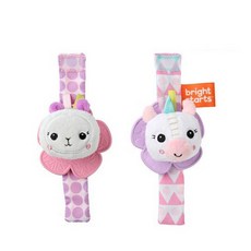 브라이트스타트 손목자연 딸랑이 2p, PinkColor, 6개