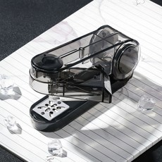 회전 스테이플러 심포함 사무용 데스크테리어 제본용 360도, 1개, 투명 검정