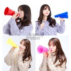 응원메가폰(중) 체육대회 운동회 행사 파티용품 공연, 1개, 그린
