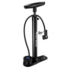 시그니처베이지 자전거 펌프 공기주입기 YPZ142, 1개, 블랙 디지털게이지