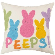 GEEORY 크리스마스 베개 커버 45.7x45.7cm(18x18인치) 자수 트리 장식용 쿠션 케이스 농가 겨울 휴일 장식 소파 및 침대 홈 데코용 (베이지) GX004-1-, 파스텔 토끼 GEEORY 129843 87057233