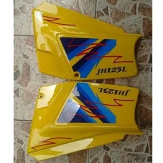 [호환] 오토바이 플라스틱 부품 측면 커버 배터리 도구 패널 Jialing Honda Zongshen XL125 JH125L ZS125G, 06 Yellow, 01 China Mainland