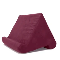 Xnyocn 태블릿 스탠드 다기능 스폰지 베개 IPad 탭 독서 홀더 지원 침대 마운트 브래킷 도서, 03 Wine Red, 1