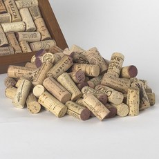 와인 마니아 천연 코르크 마개 50개 미절단 와인 마개 캠핑 아웃도어용, 미절단 원기둥형